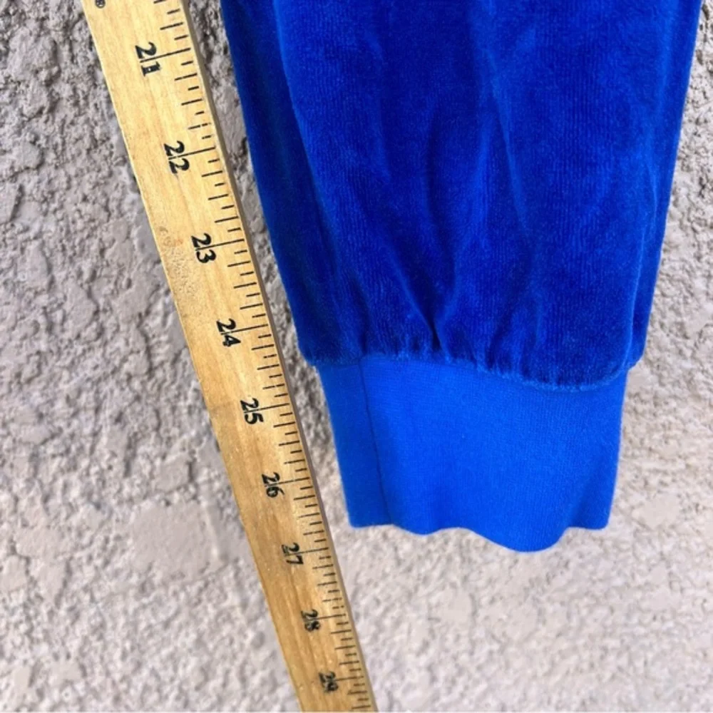 Juicy‎ Couture Jogger Pants Women's Size XS Blue Velour w Back Pockets Cozy Y2K - Picture 16 of 17